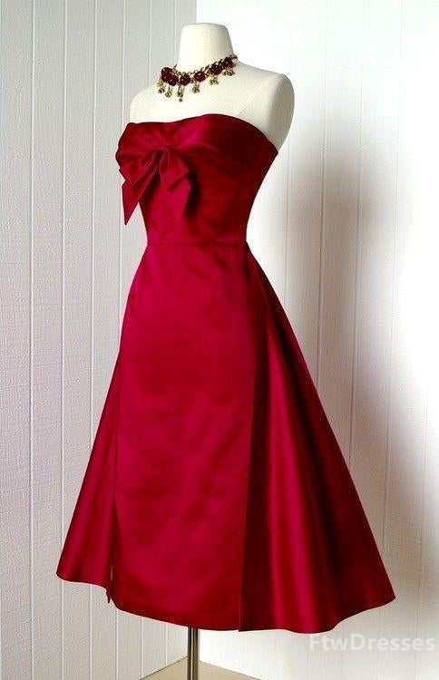 Evening Dresses Unique, red short prom dress strapless evening dress sexy formal dress