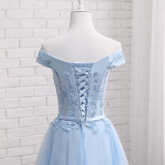 Evening Dress For Wedding, Light Blue Party Dress, Charming Blue Bridesmaid Dress , Party Dress